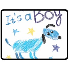 It s A Boy Fleece Blanket (large) by morgunovaart