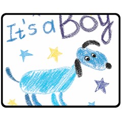 It s A Boy Fleece Blanket (medium) by morgunovaart