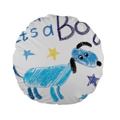 It s A Boy Standard 15  Premium Round Cushions by morgunovaart