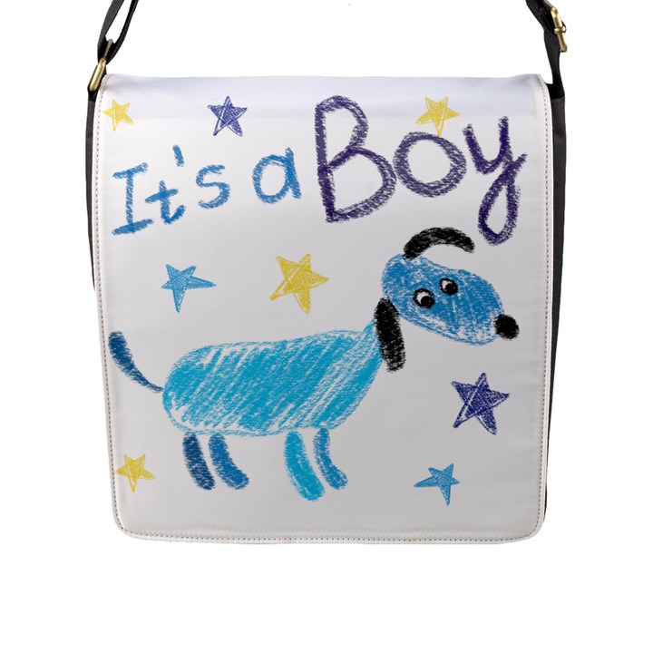 It s a boy Flap Closure Messenger Bag (L)