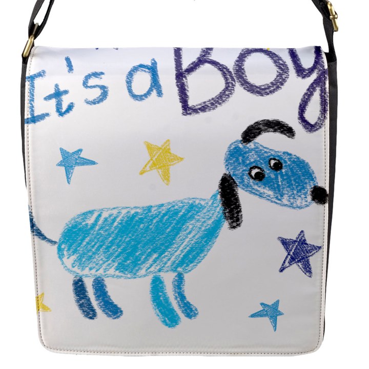 It s a boy Flap Closure Messenger Bag (S)