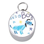 It s a boy Mini Silver Compasses Front