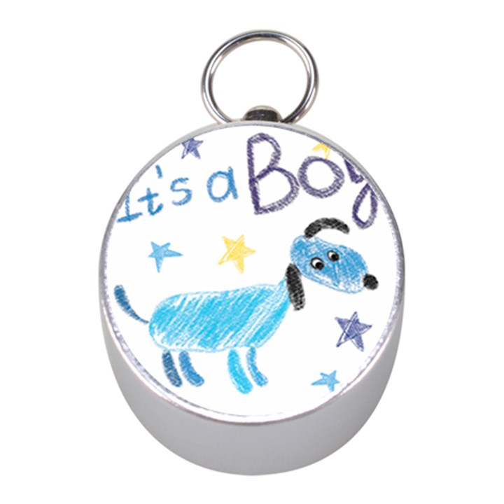 It s a boy Mini Silver Compasses