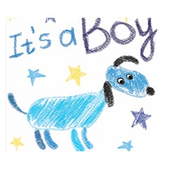 It s A Boy Premium Plush Fleece Blanket (small) by morgunovaart