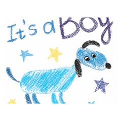 It s A Boy Premium Plush Fleece Blanket (extra Small) by morgunovaart