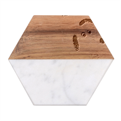 It s A Boy Marble Wood Coaster (hexagon)  by morgunovaart