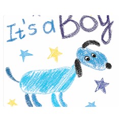 It s A Boy Two Sides Premium Plush Fleece Blanket (medium) by morgunovaart