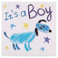 It s A Boy Uv Print Square Tile Coaster  by morgunovaart