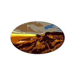 Scotland Monti Mountains Mountain Sticker (oval) by Cendanart