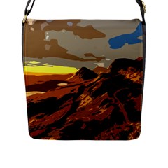 Scotland Monti Mountains Mountain Flap Closure Messenger Bag (l) by Cendanart