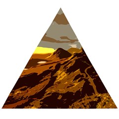 Scotland Monti Mountains Mountain Wooden Puzzle Triangle by Cendanart