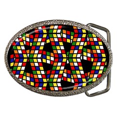 Graphic Pattern Rubiks Cube Belt Buckles