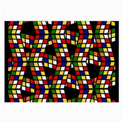 Graphic Pattern Rubiks Cube Large Glasses Cloth by Cendanart