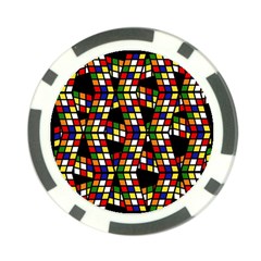 Graphic Pattern Rubiks Cube Poker Chip Card Guard by Cendanart