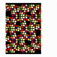 Graphic Pattern Rubiks Cube Small Garden Flag (two Sides) by Cendanart