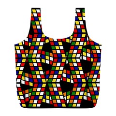 Graphic Pattern Rubiks Cube Full Print Recycle Bag (l) by Cendanart