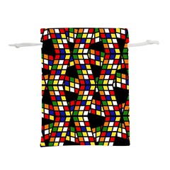 Graphic Pattern Rubiks Cube Lightweight Drawstring Pouch (l) by Cendanart