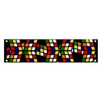 Graphic Pattern Rubiks Cube Banner and Sign 4  x 1  Front