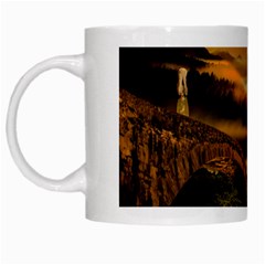 Bridge Of Regret White Mug by Cendanart