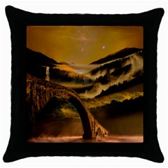 Bridge Of Regret Throw Pillow Case (black) by Cendanart