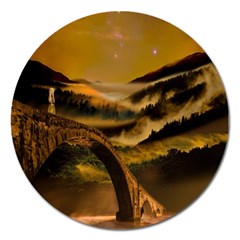 Bridge Of Regret Magnet 5  (round) by Cendanart