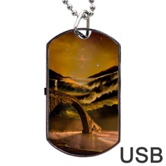 Bridge Of Regret Dog Tag Usb Flash (one Side) by Cendanart