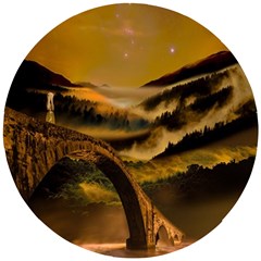 Bridge Of Regret Wooden Puzzle Round by Cendanart