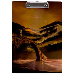 Bridge Of Regret A4 Acrylic Clipboard by Cendanart