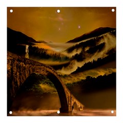 Bridge Of Regret Banner And Sign 3  X 3  by Cendanart