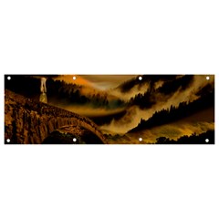 Bridge Of Regret Banner And Sign 9  X 3  by Cendanart