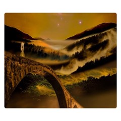 Bridge Of Regret Premium Plush Fleece Blanket (small) by Cendanart