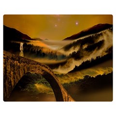 Bridge Of Regret Premium Plush Fleece Blanket (medium) by Cendanart