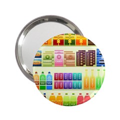 Supermarket Shelf Products Snacks 2 25  Handbag Mirrors by Cendanart