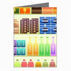 Supermarket Shelf Products Snacks Greeting Cards (pkg Of 8) by Cendanart