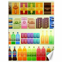 Supermarket Shelf Products Snacks Canvas 36  X 48  by Cendanart