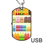 Supermarket Shelf Products Snacks Dog Tag USB Flash (Two Sides) Front