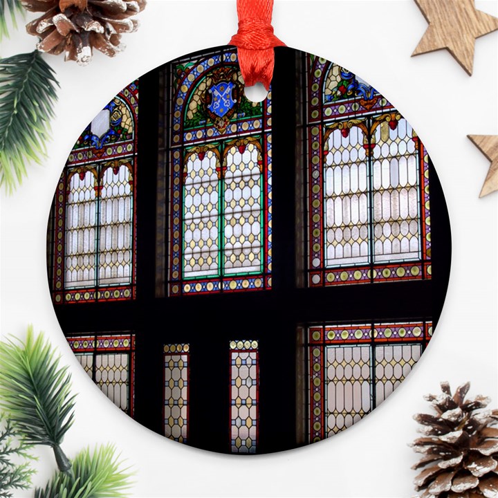 Stained Glass Window Krotoszyn Ornament (Round)