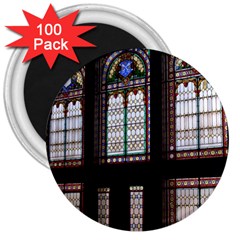 Stained Glass Window Krotoszyn 3  Magnets (100 Pack) by Cendanart