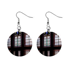 Stained Glass Window Krotoszyn Mini Button Earrings by Cendanart