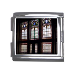 Stained Glass Window Krotoszyn Mega Link Italian Charm (18mm) by Cendanart