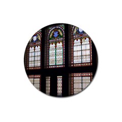 Stained Glass Window Krotoszyn Magnet 3  (round) by Cendanart