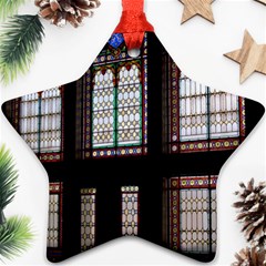 Stained Glass Window Krotoszyn Star Ornament (two Sides) by Cendanart