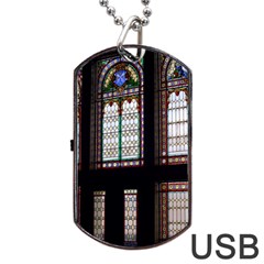 Stained Glass Window Krotoszyn Dog Tag Usb Flash (one Side) by Cendanart