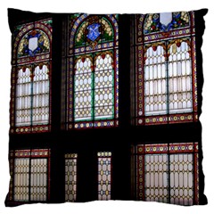 Stained Glass Window Krotoszyn Large Cushion Case (two Sides)