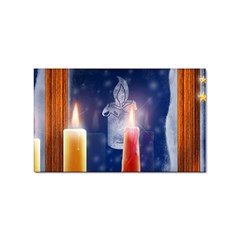 Christmas Lighting Candles Sticker Rectangular (100 Pack) by Cendanart