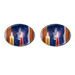 Christmas Lighting Candles Cufflinks (Oval)