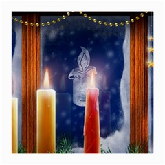 Christmas Lighting Candles Medium Glasses Cloth