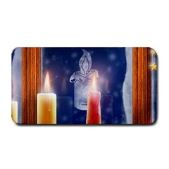 Christmas Lighting Candles Medium Bar Mat by Cendanart