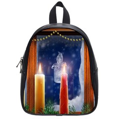 Christmas Lighting Candles School Bag (small) by Cendanart