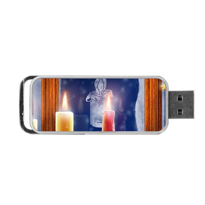 Christmas Lighting Candles Portable USB Flash (One Side)